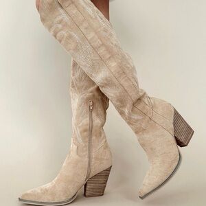 Bronco Cowboy Knee-High Boots